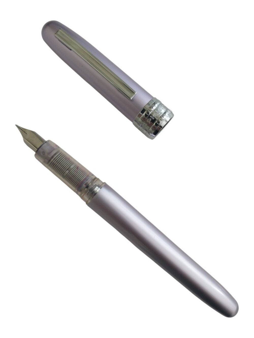 Platinum Plaisir Aluminum Fountain Pen 03 Fine Nib Gently Used Violet Purple